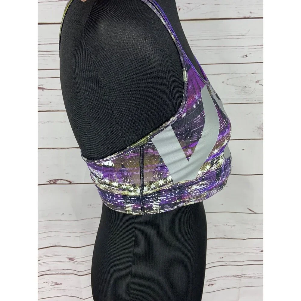 Victoria's Secret Sport VSX Bra With Crisscross Back & Reflective City Print Siz